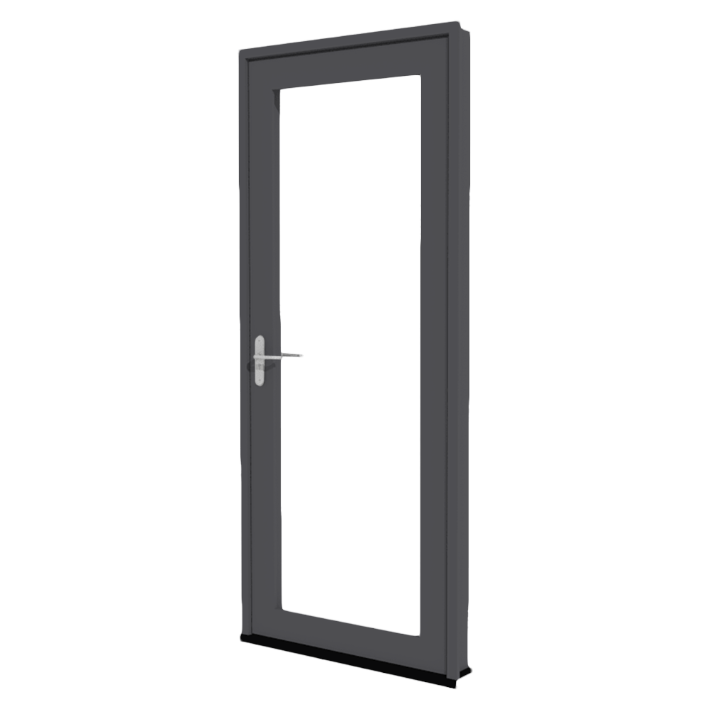 enkele terrasdeur buitendraaiend aluminium