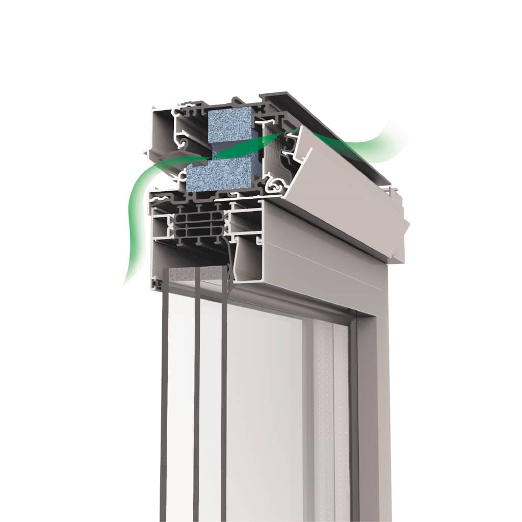 Belüftung Reynaers ML8 aluminium profil