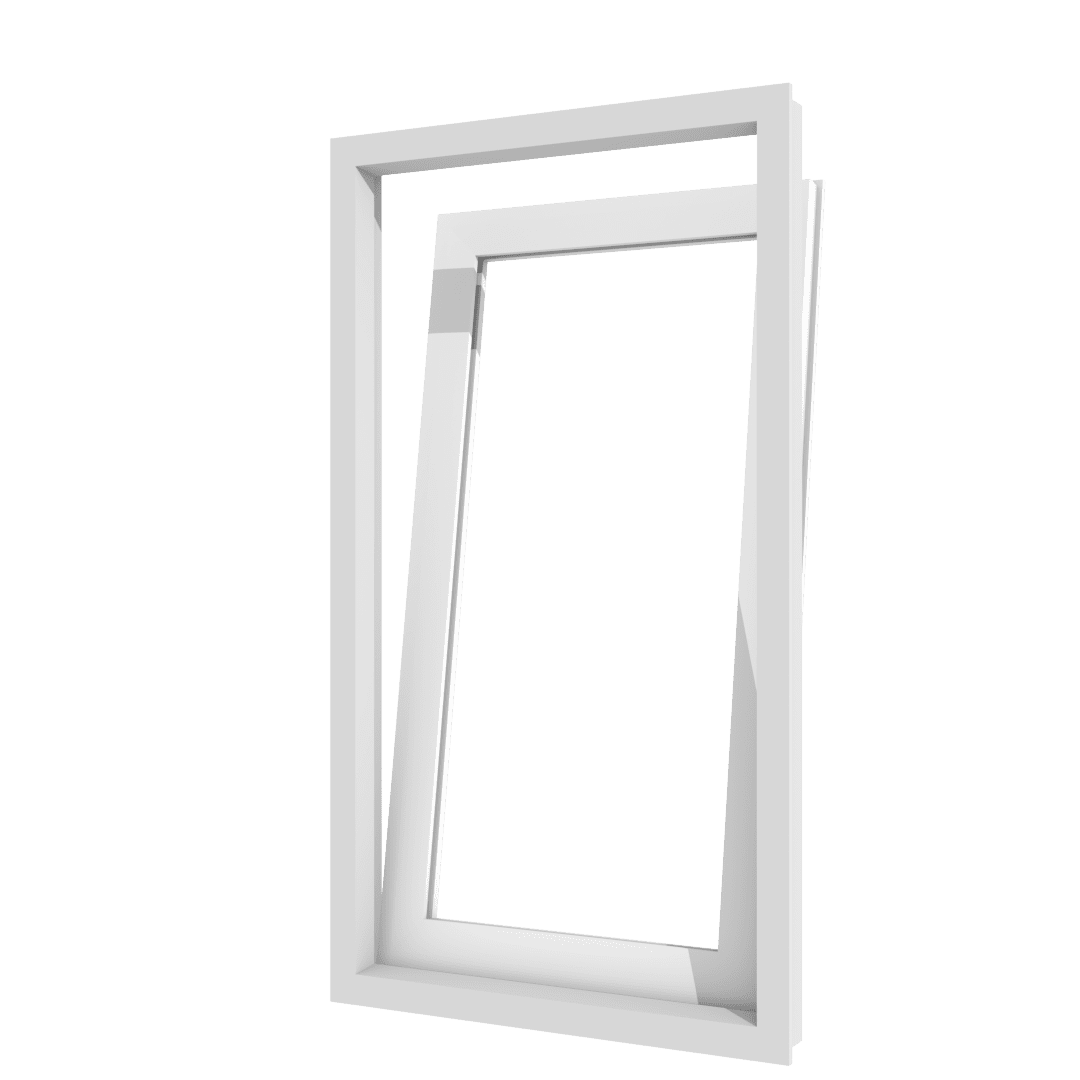 draai-kiepdeur 1 vak kunststof