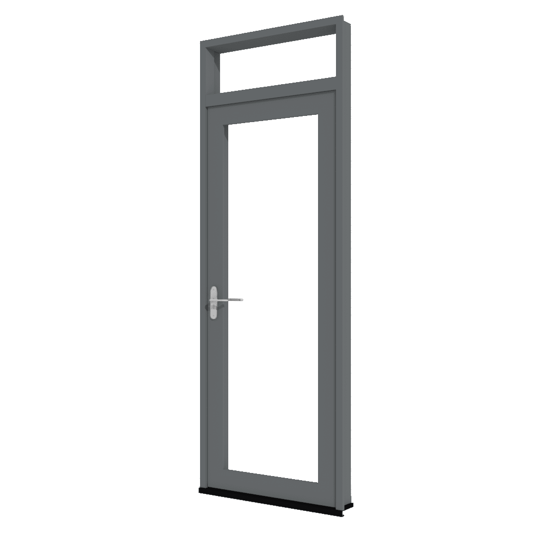 enkele terrasdeur met bovenlicht buitendraaiend aluminium