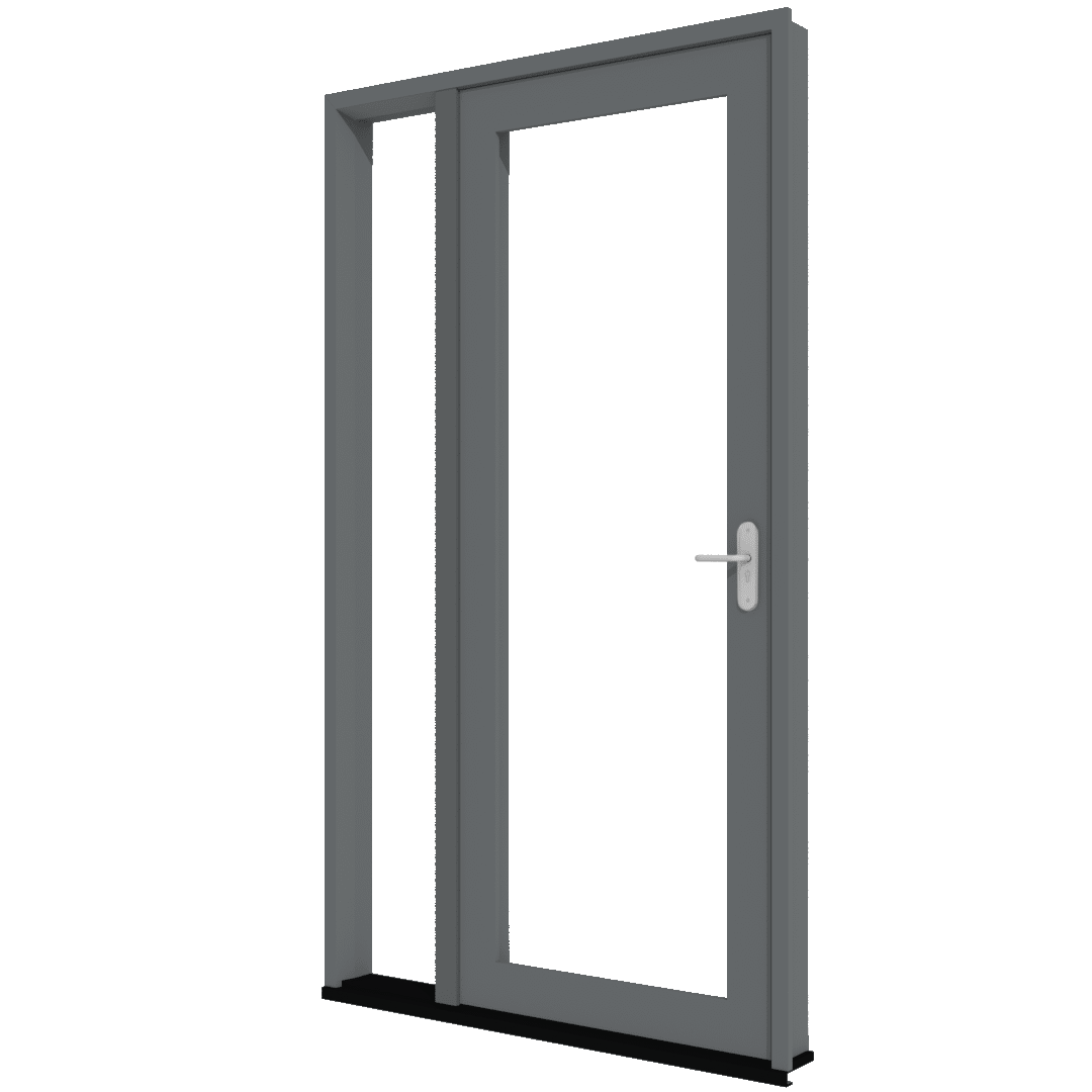 enkele terrasdeur met zijlicht aluminium