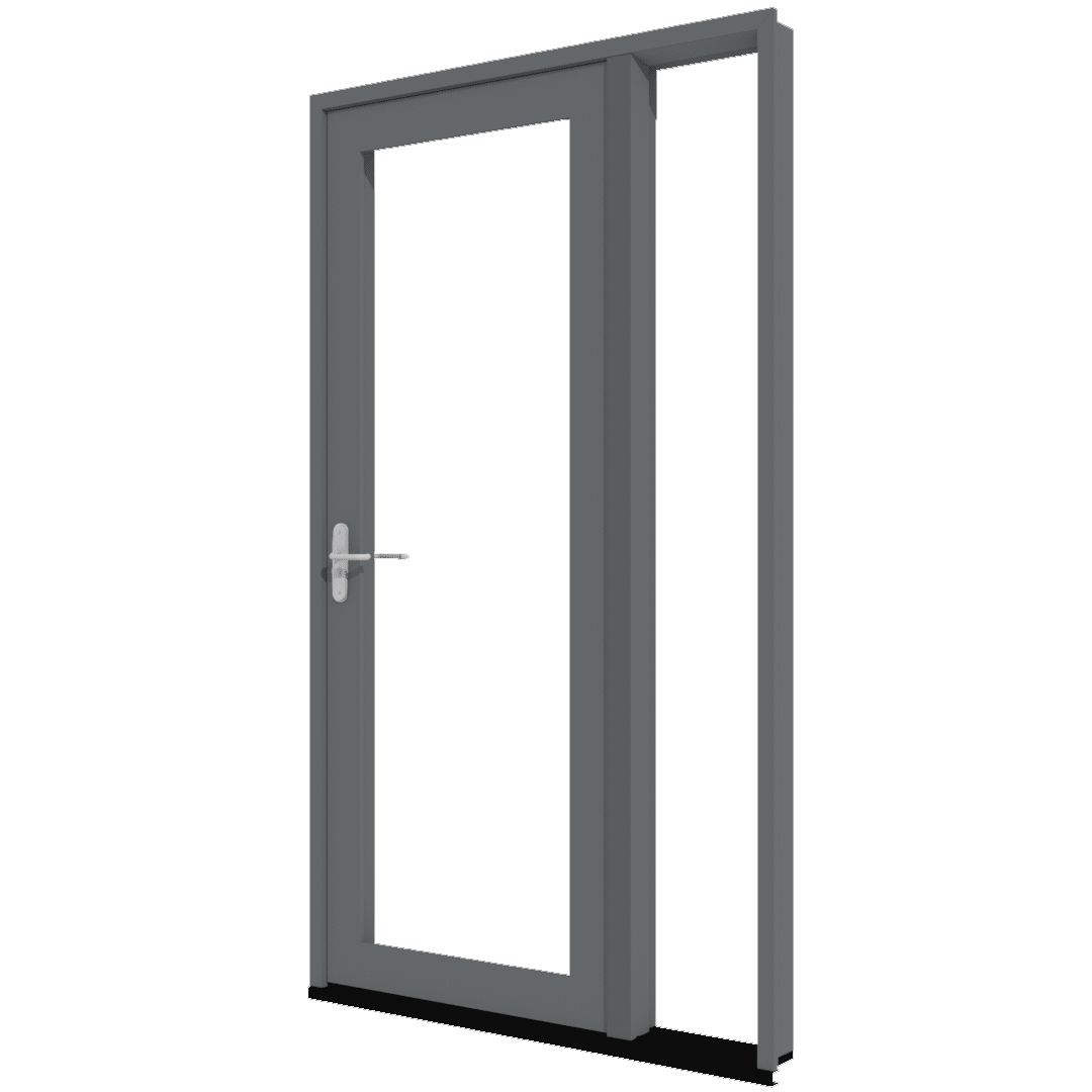 enkele terrasdeur met zijlicht aluminium