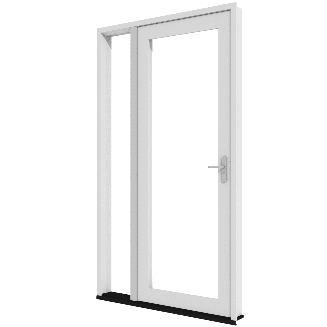 kunststof terrasdeur met zijlicht links