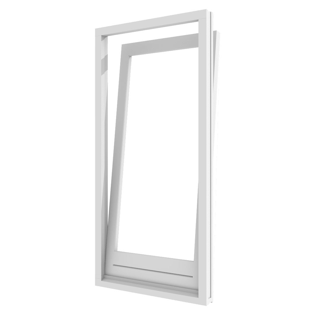 draai-kiepdeur binnendraaiend hout