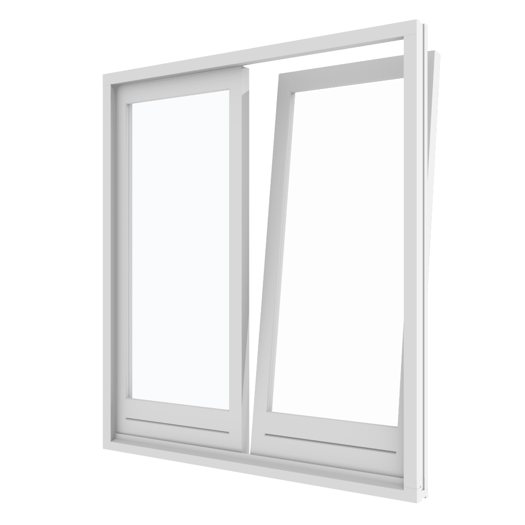 draai-kiepdeur stolp binnendraaiend hout