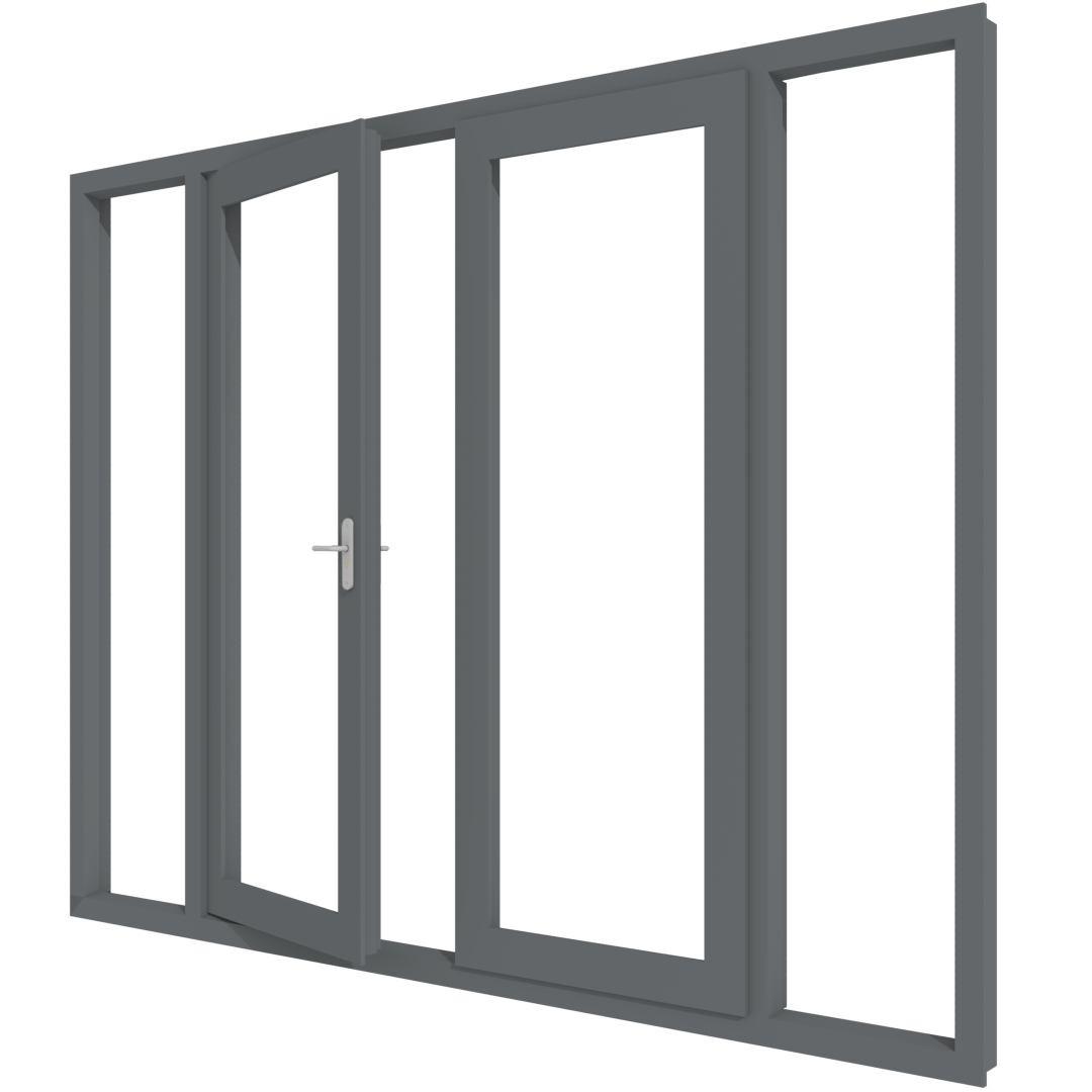 tuindeur twee zijlichten buitendraaiend aluminium