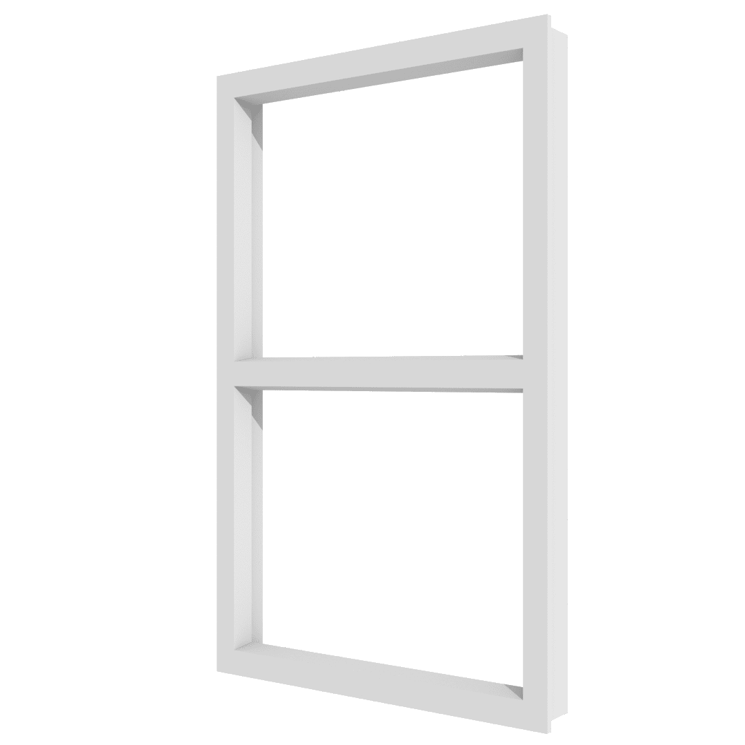 kunststof vast glas 2 vakken verticaal