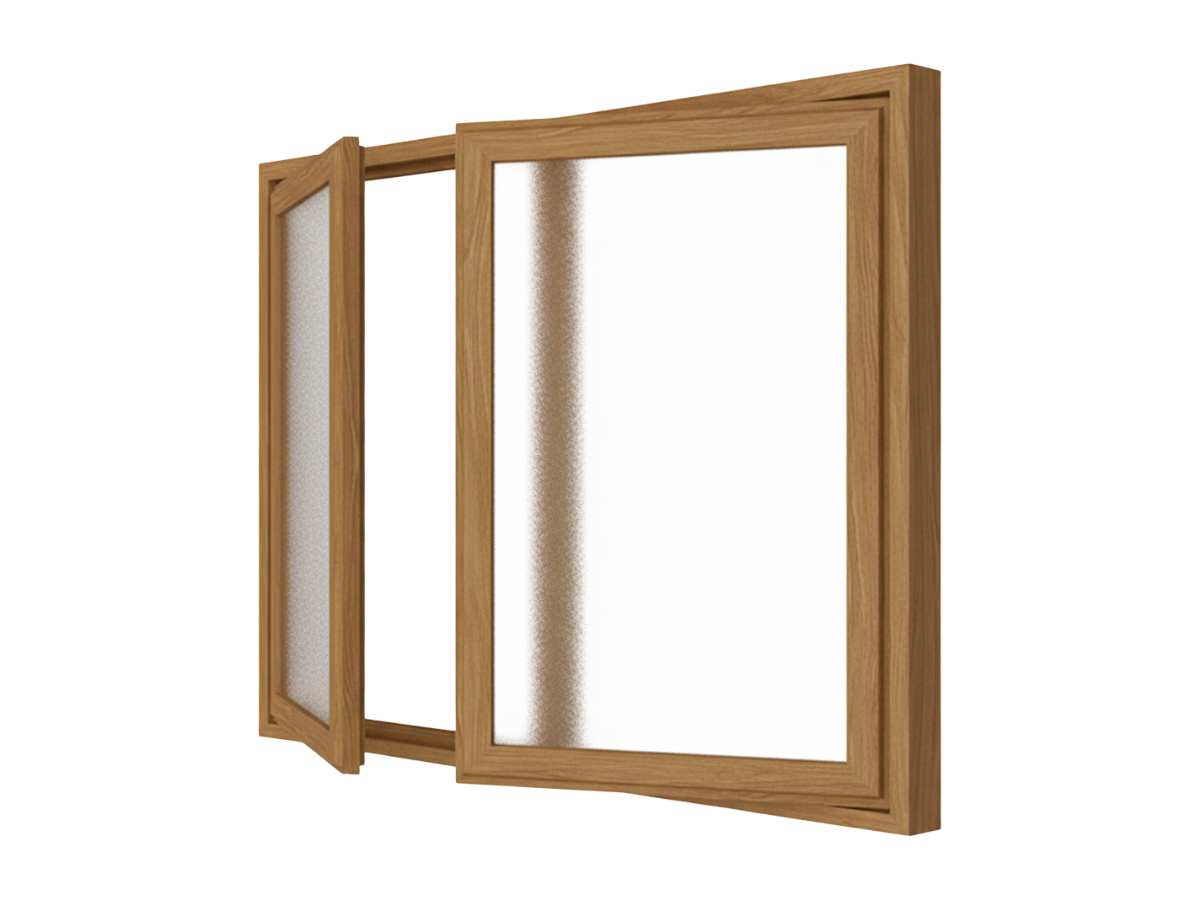 Holz-Drehflügel-Fenster mit 2 Flügeln