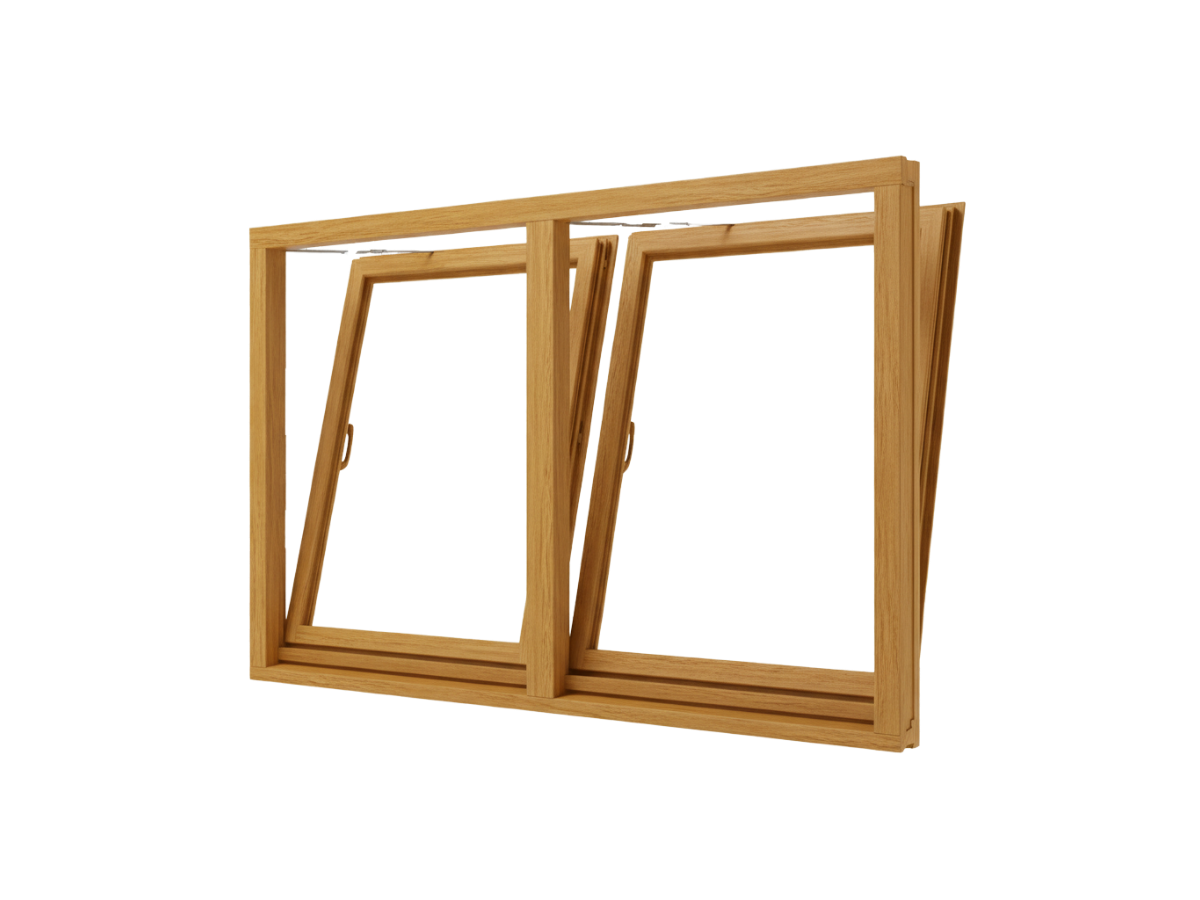 Holz-Kippfenster mit 2 Flügeln