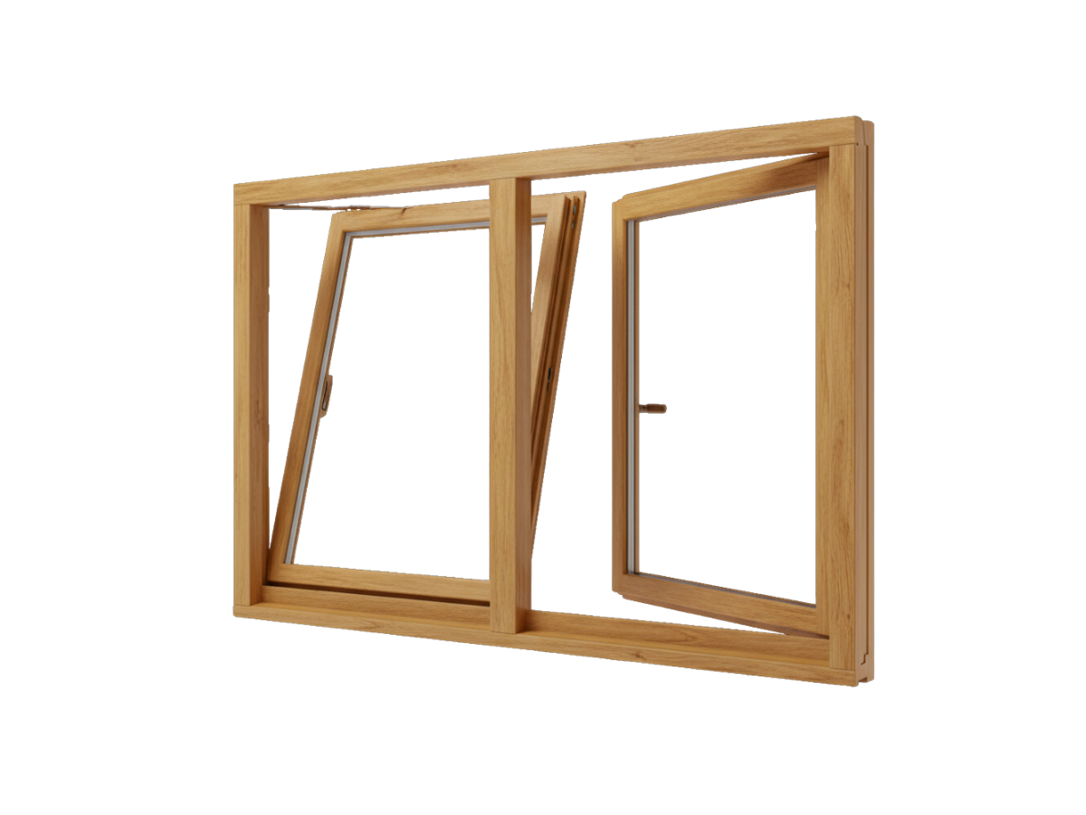 Holz-Dreh-Kipp-Stulpfenster - nach innen öffnend