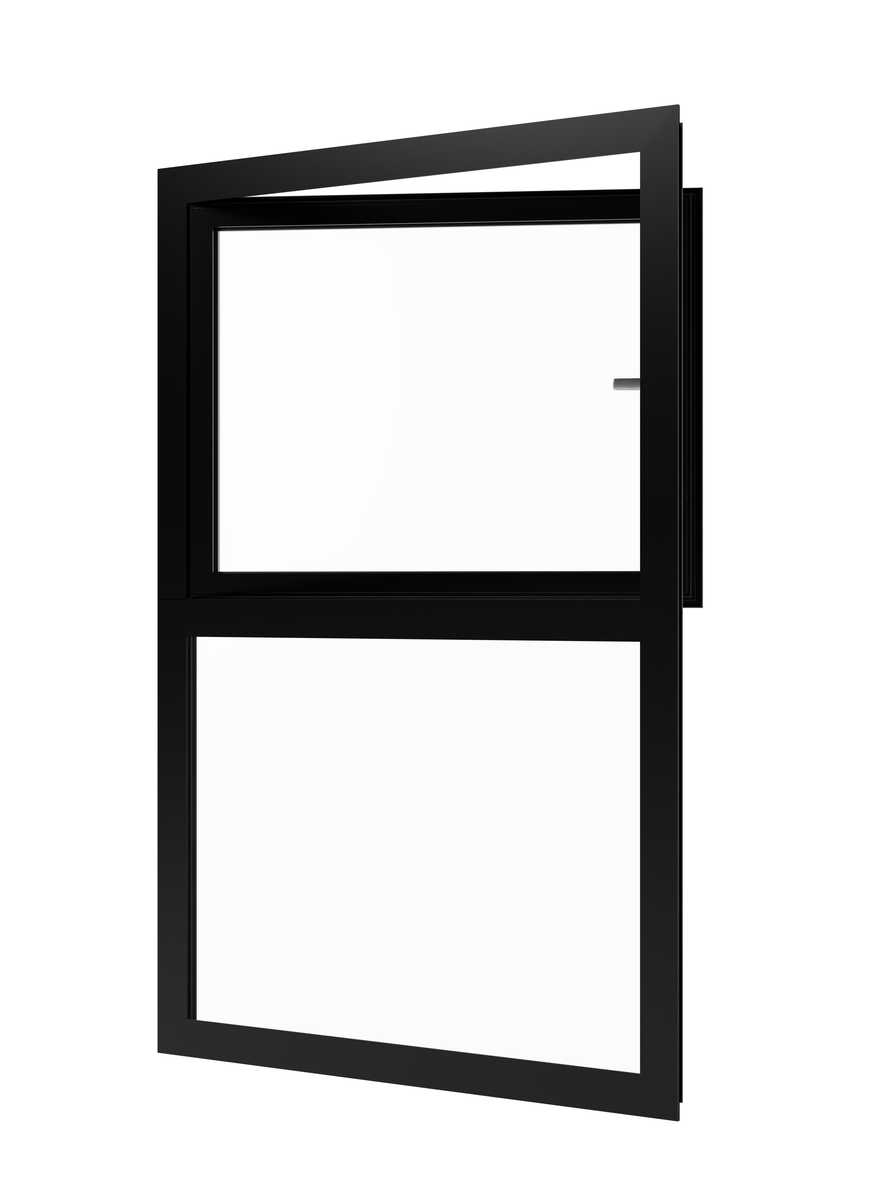 Aluminium Drehflügel fenster mit Unterlicht