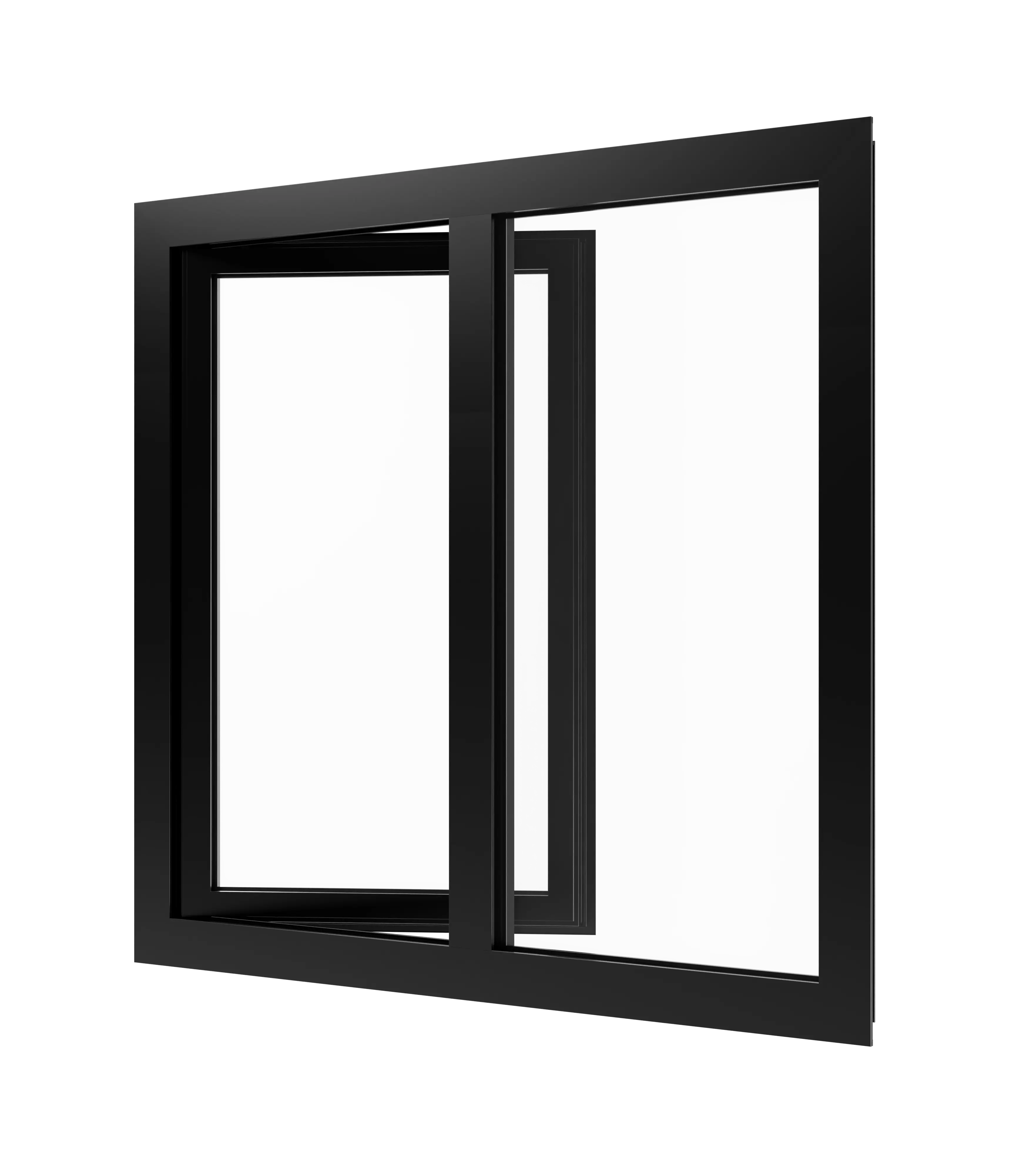 Aluminium Drehflügel fenster (links) mit festverglasung