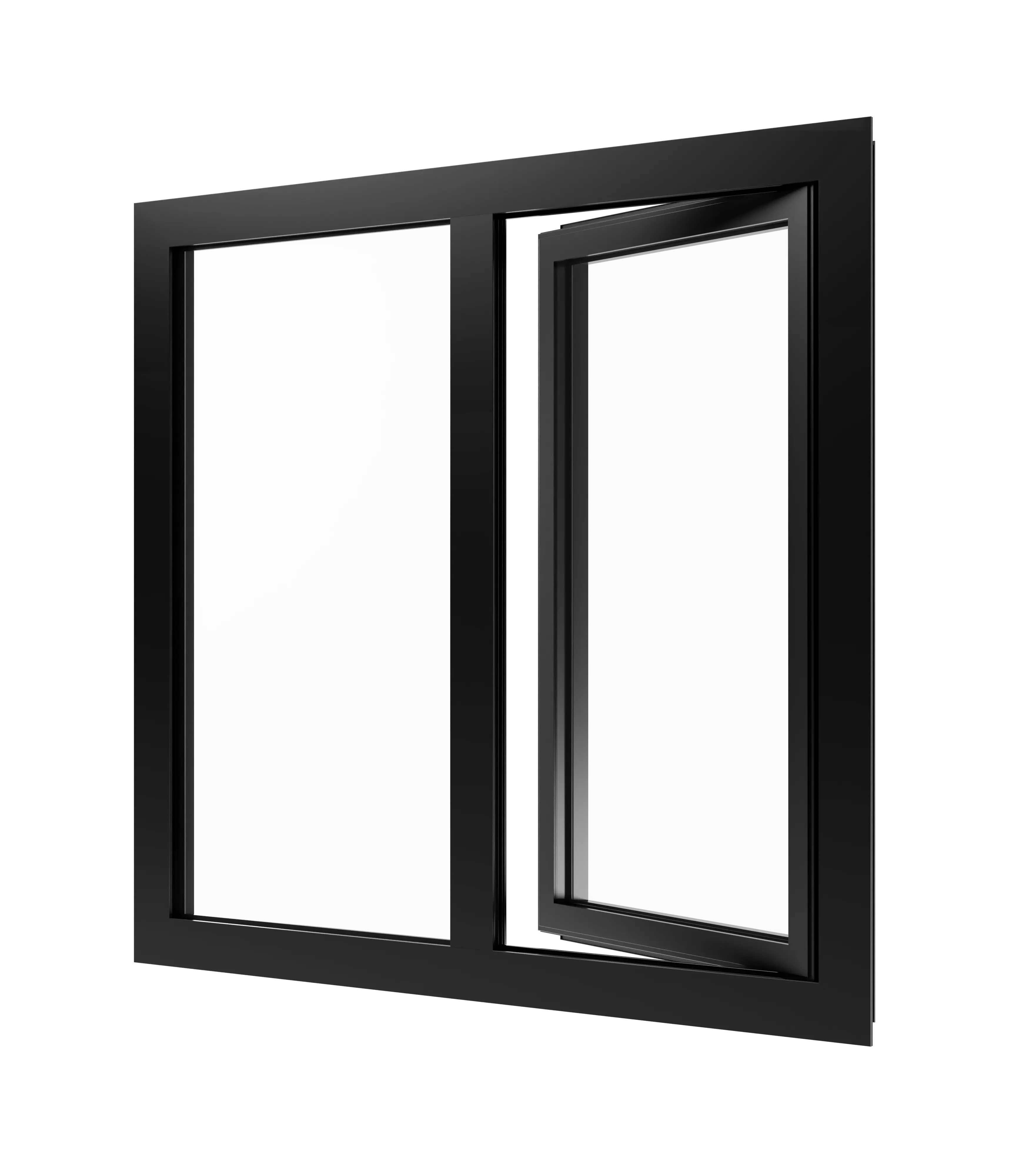Aluminium Drehflügel fenster (rechts) mit festverglasung