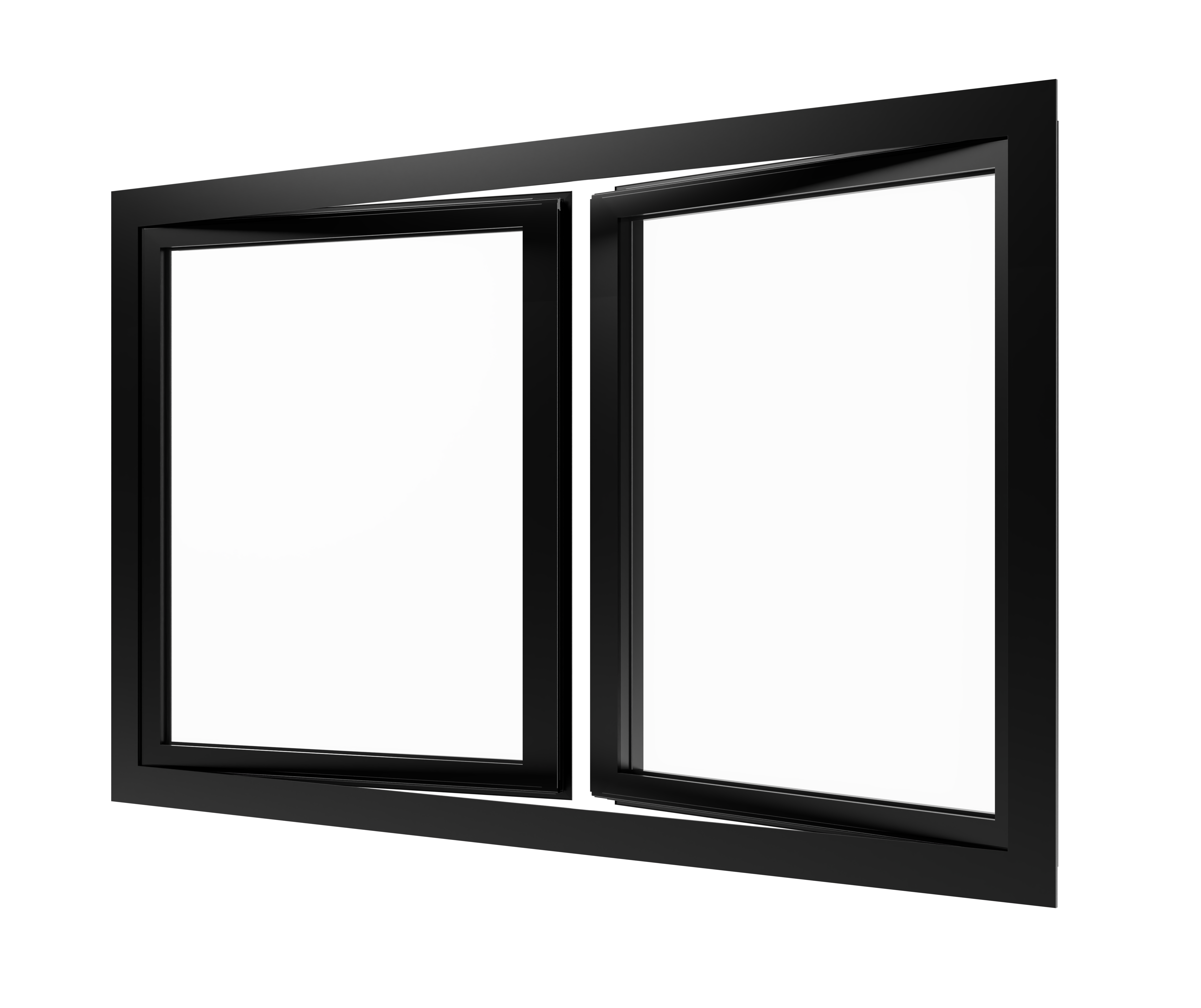 Aluminium-Dreh-Kipp-Stulpfenster - nach innen öffnend