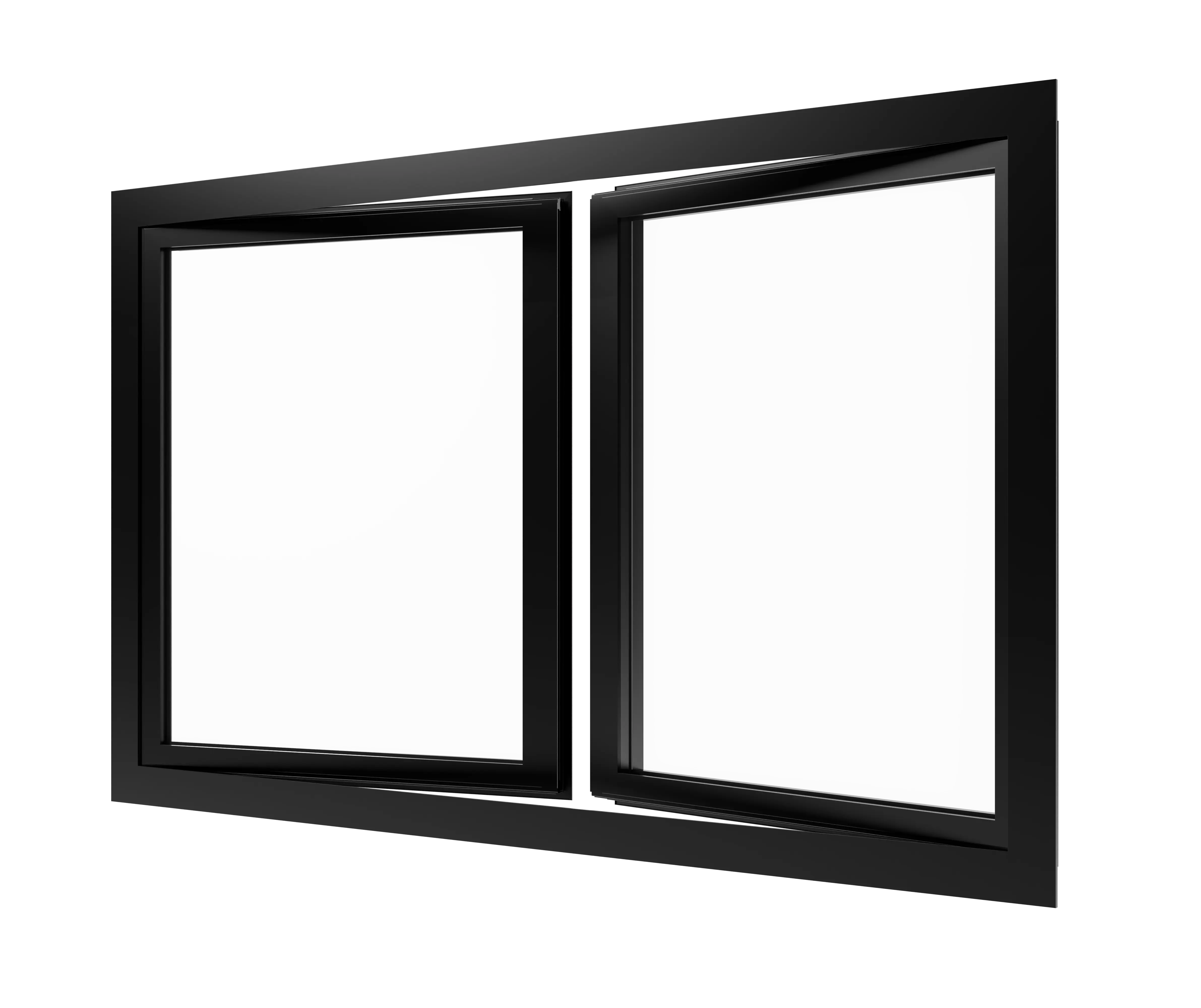 Aluminium Drehflügel fenster mit stulp, nach innen öffnend