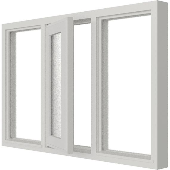 draairaam midden en 2 vast glas - toelevering online