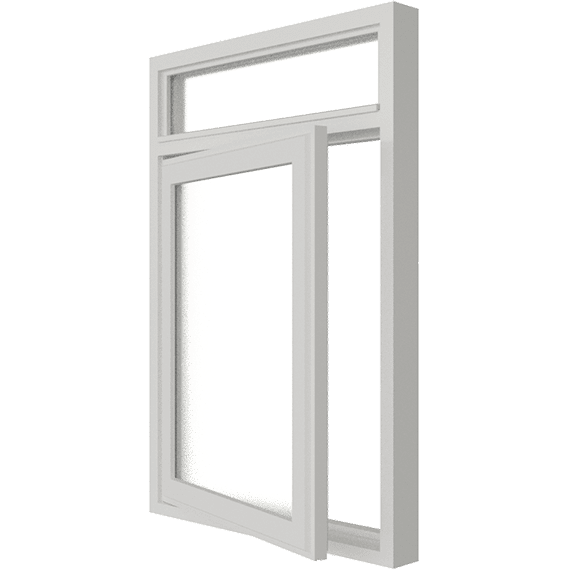 draairaam met bovenlicht hout